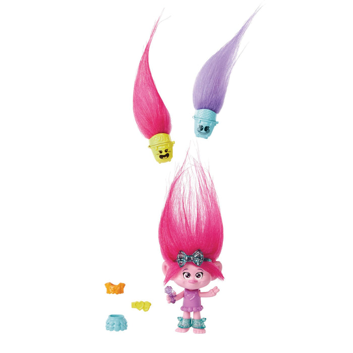 DreamWorks Trolls Band Together Hair Pops Poppy Small Doll with Removable Clothes & 3 Surprise Accessories, HNF10