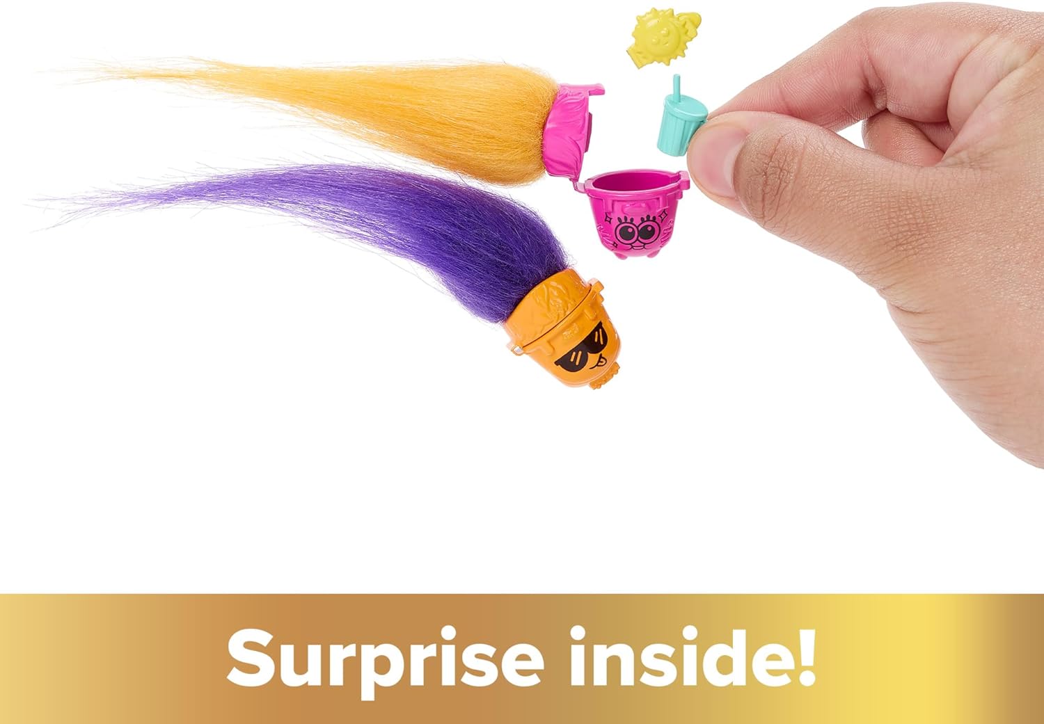 Mattel Trolls 3 Todos Juntos Hair Pops Branch Muñeco pequeño con ropa intercambiable inspirado en la película, 3 accesorios sorpresa, juguete +3 años (HNF12