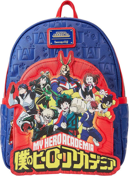 Loungefly My Hero Academia Group Debossed Logo Mini Backpack Anime