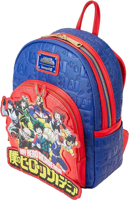 Loungefly My Hero Academia Group Debossed Logo Mini Backpack Anime