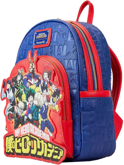Loungefly My Hero Academia Group Debossed Logo Mini Backpack Anime