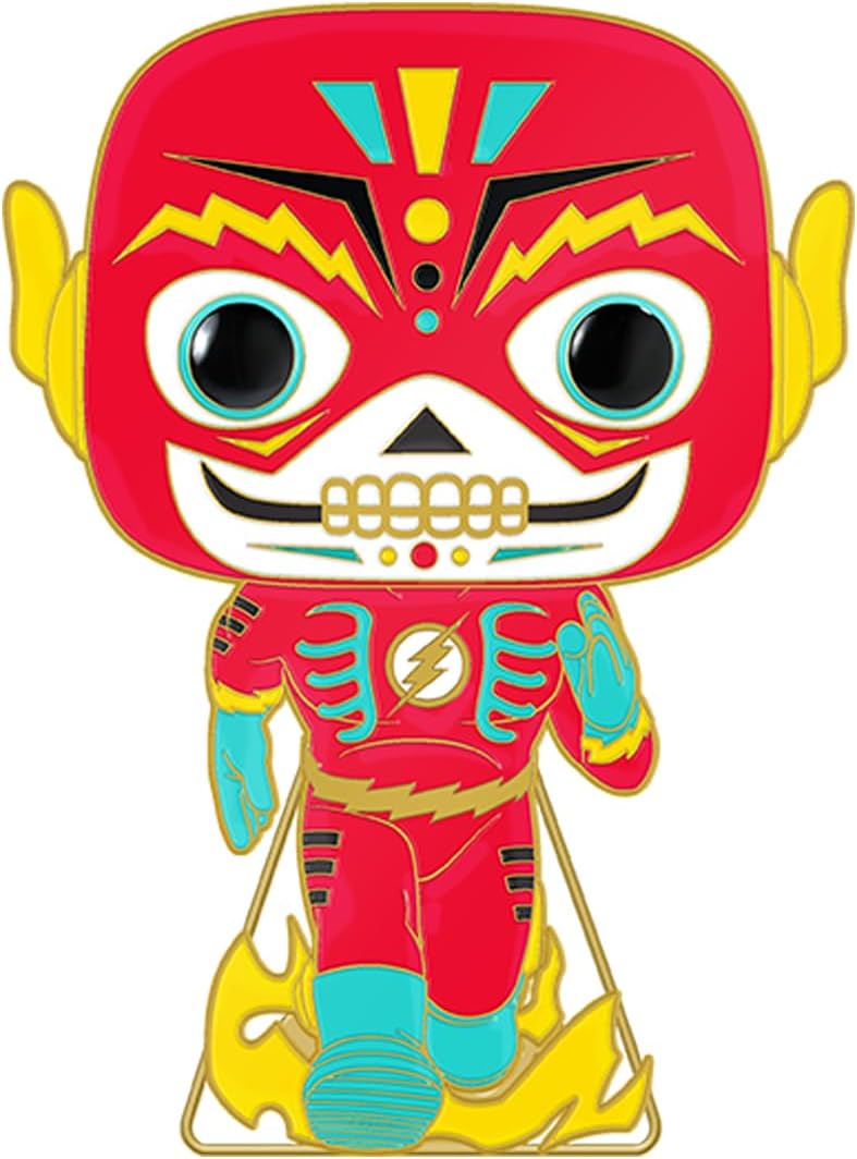 Loungefly Large Enamel Pin DC COMICS DOTD - Logo - FLASH GROUP - DC Comics Enamel Pins - Cute Collectable Novelty Brooch - for Backpacks & Bags - Gift Idea - Official Merchandise