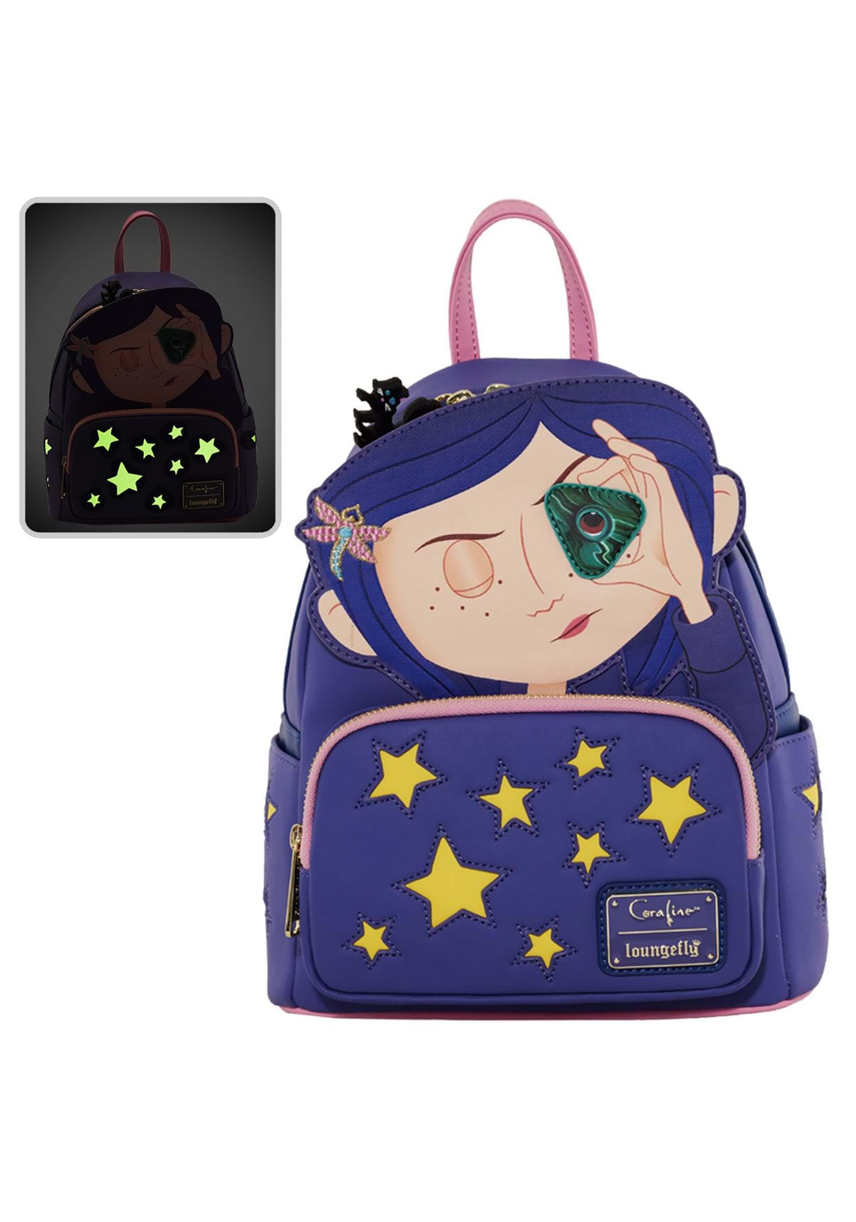 Loungefly Coraline Stars Double Strap Shoulder Bag One Size