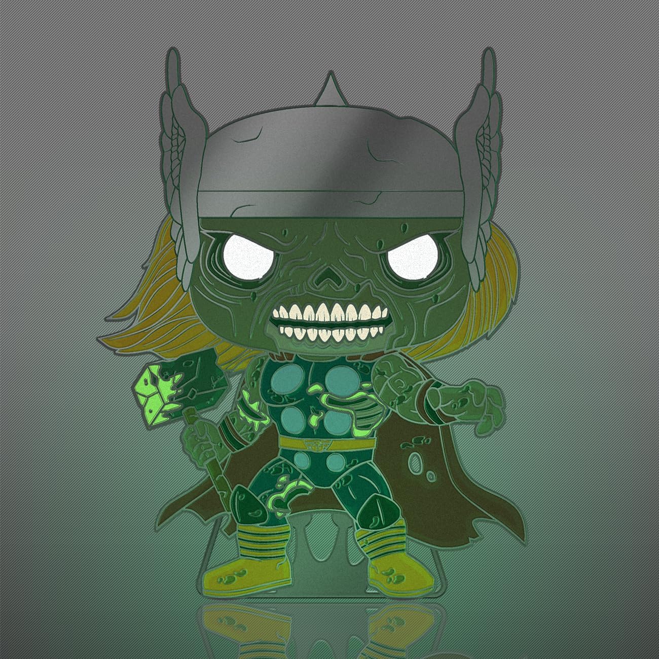 Loungefly Large Enamel Pin MARVEL: ZOMBIE THOR - Thor - Marvel Zombies Enamel Pins - Cute Collectable Novelty Brooch - for Backpacks & Bags - Gift Idea - Official Merchandise