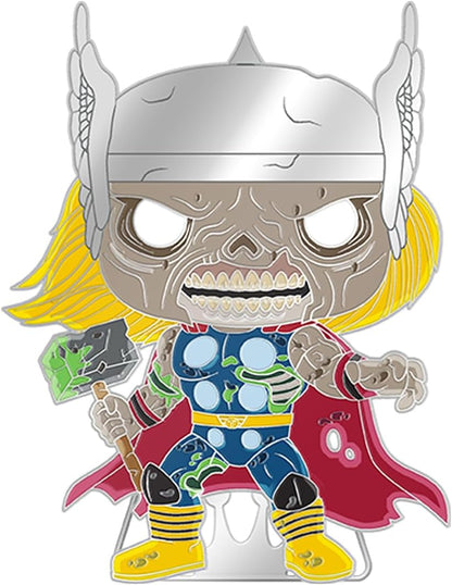 Loungefly Large Enamel Pin MARVEL: ZOMBIE THOR - Thor - Marvel Zombies Enamel Pins - Cute Collectable Novelty Brooch - for Backpacks & Bags - Gift Idea - Official Merchandise