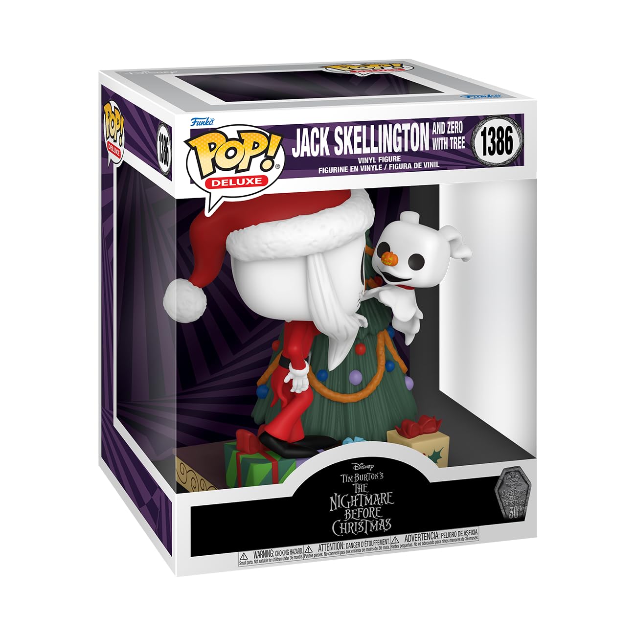 Funko POP! Deluxe: Disney the Nightmare Before Christmas 30th - Jack Skellington & Zero With Tree - Collectable Vinyl Figure - Gift Idea - Official Merchandise - Toys for Kids & Adults - Movies Fans