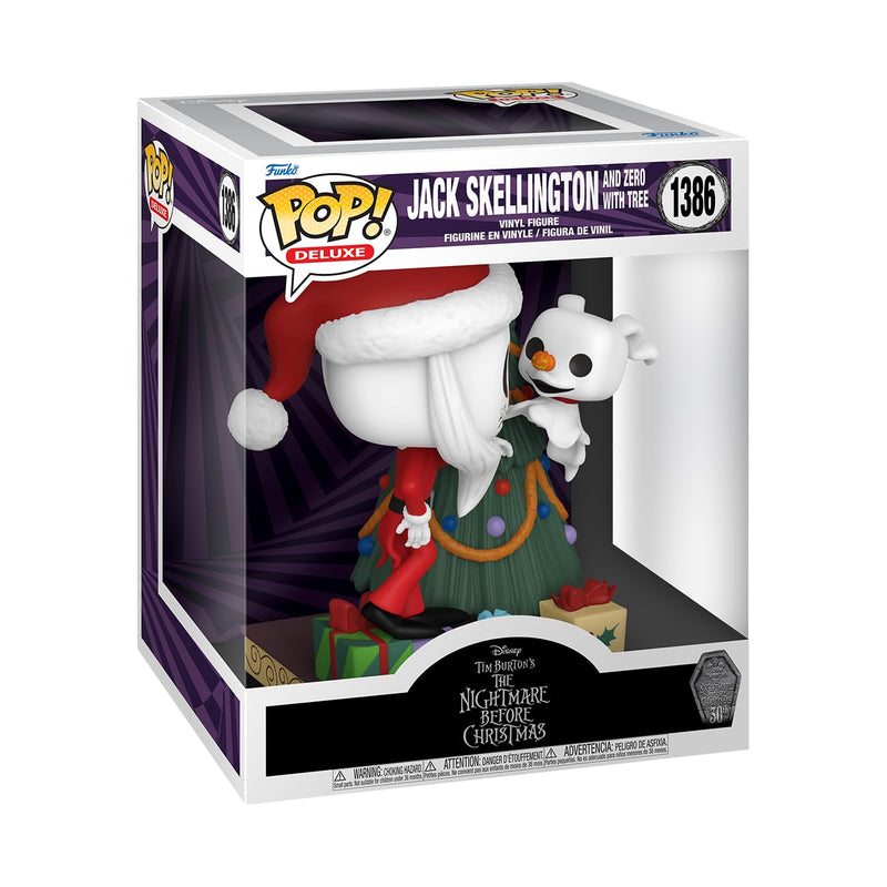 Funko POP! Deluxe: Disney the Nightmare Before Christmas 30th - Jack Skellington & Zero With Tree - Collectable Vinyl Figure - Gift Idea - Official Merchandise - Toys for Kids & Adults - Movies Fans
