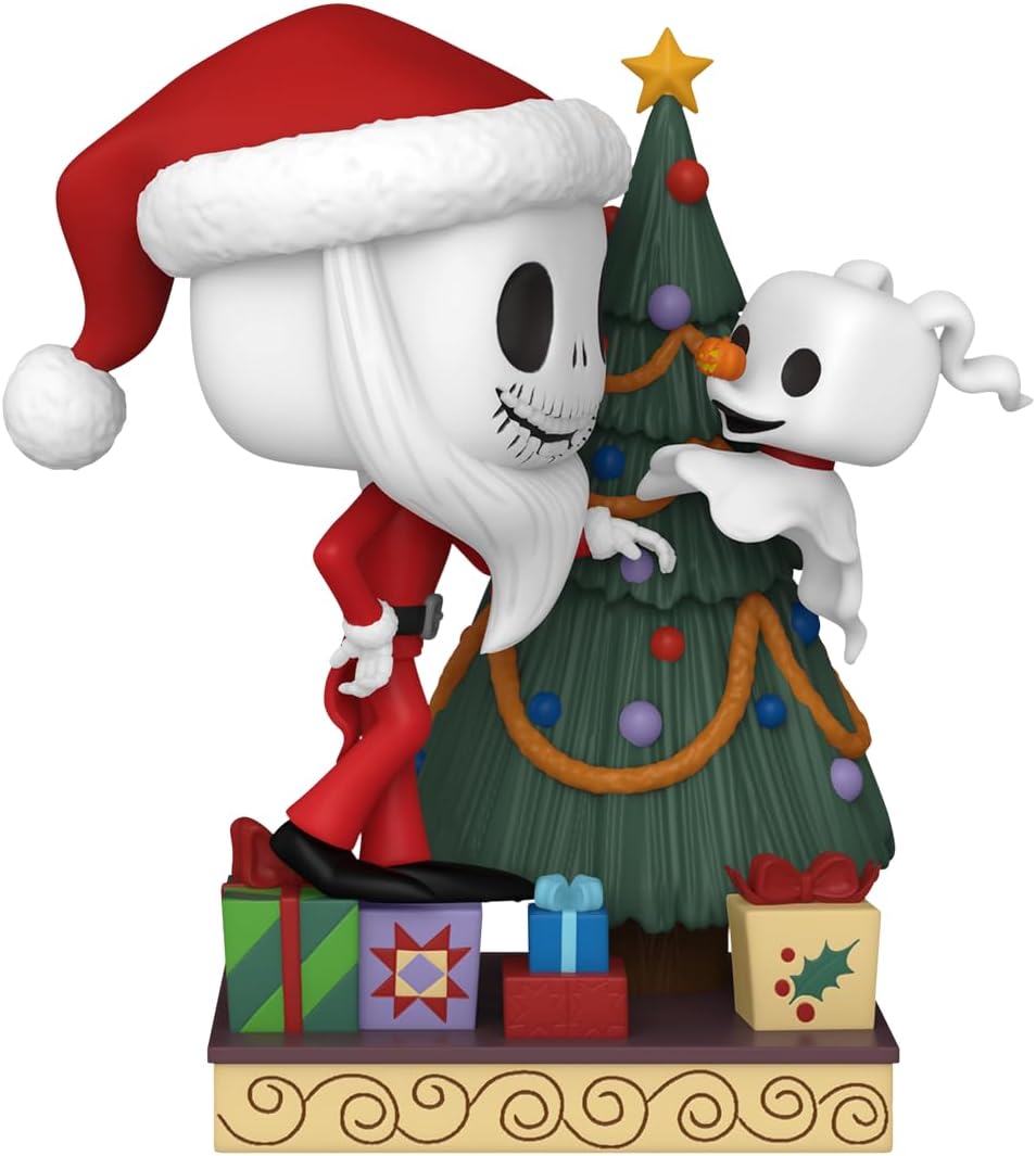 Funko POP! Deluxe: Disney the Nightmare Before Christmas 30th - Jack Skellington & Zero With Tree - Collectable Vinyl Figure - Gift Idea - Official Merchandise - Toys for Kids & Adults - Movies Fans