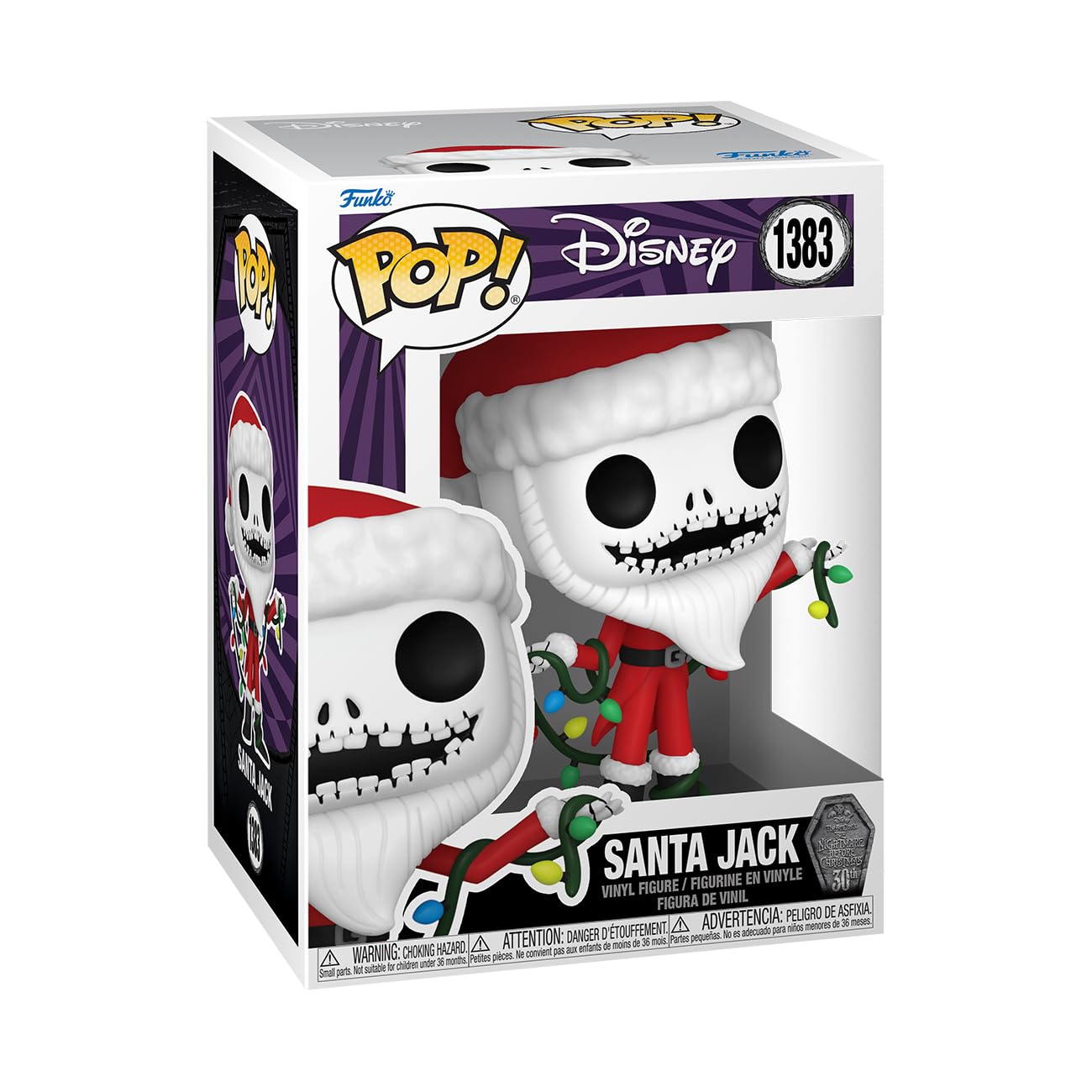 Funko Pop! Disney: the Night Before Christmas 30th - Santa Jack Skellington - Disney: the Nightmare Before Christmas - Collectable Vinyl Figure - Gift Idea - Official Merchandise - Movies Fans