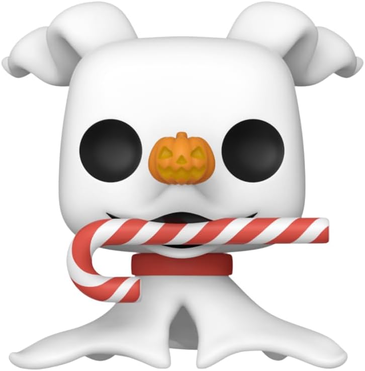 Funko Pop! Disney: the Night Before Christmas 30th - Zero With CandyCane - Disney: the Nightmare Before Christmas - Collectable Vinyl Figure - Gift Idea - Official Merchandise - Movies Fans