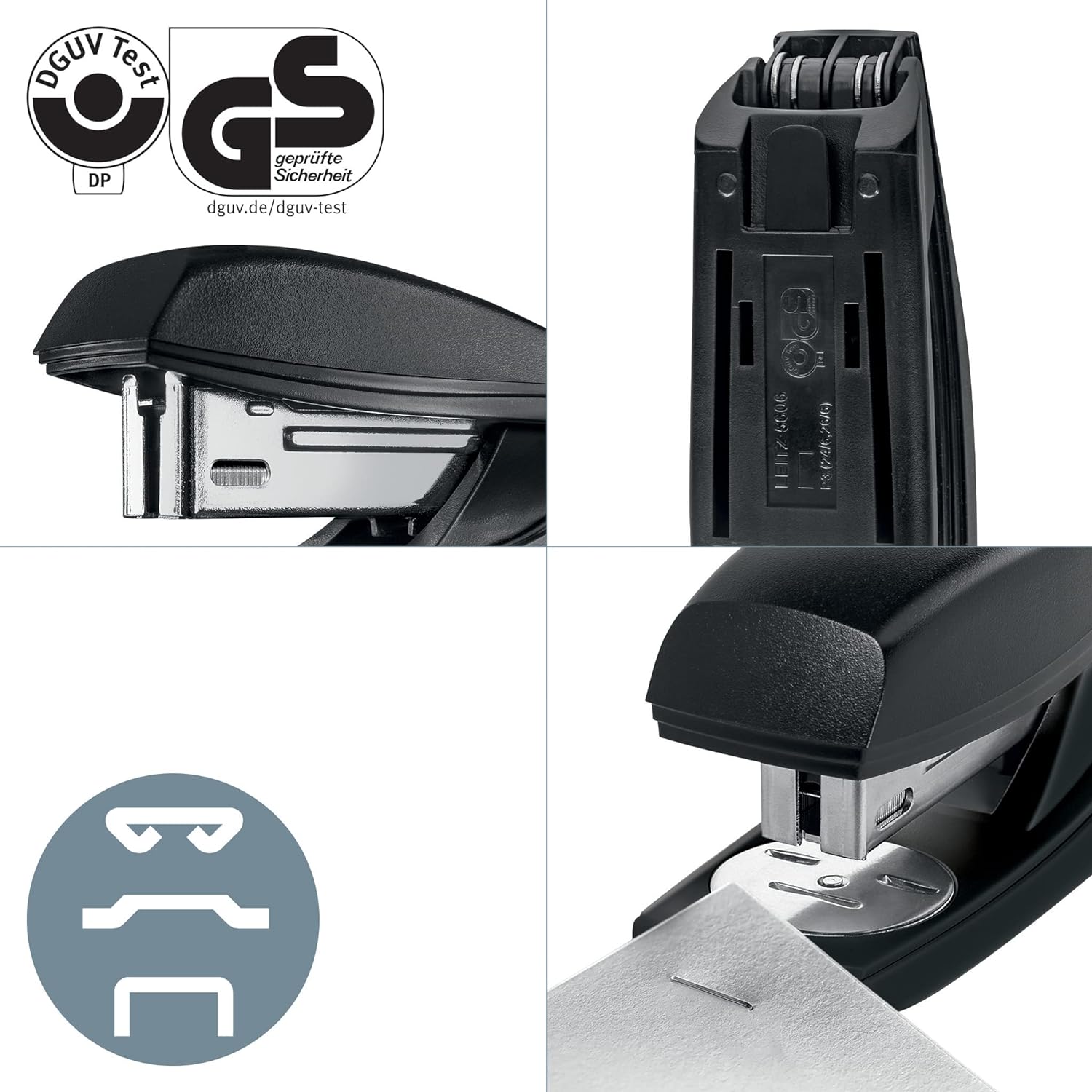 Leitz NeXXt Recycle Small Stapler, 25 Sheets, with Mini Staple Remover, Includes 200 Staples, Steel & Recycled Plastic, 100% Recyclable, CO2 Compensated, Eco Friendly, Recycle Range, Green, 56060055