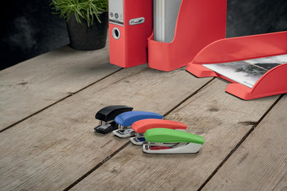 Leitz NeXXt Recycle Mini Stapler, 10 Sheets, Compact & Pocket Sized, with Staple Remover, Steel & Recycled Plastic, 100% Recyclable, CO2 Compensated, Eco Friendly, Recycle Range, Green, 56170055