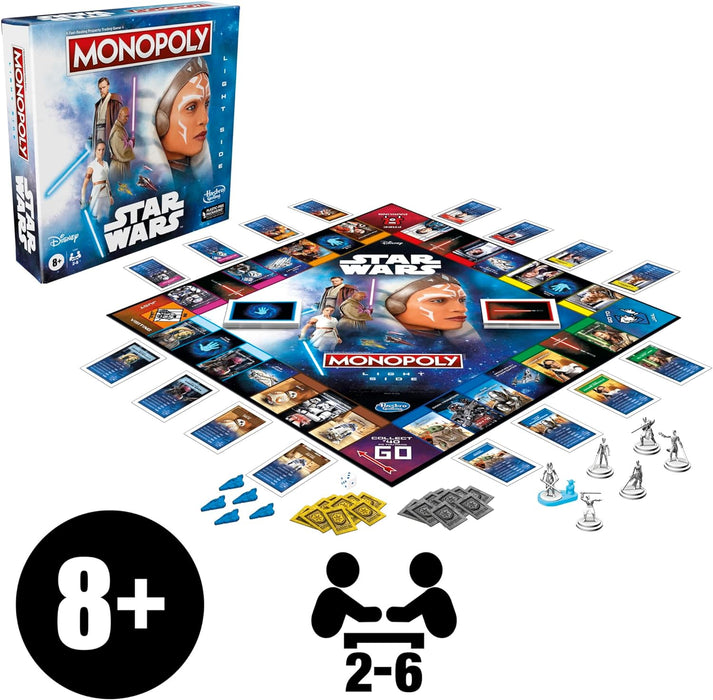 Monopoly: Star Wars Light Side Edition Board, Star Wars Jedi Game for 2-6 Players, Games for Children, Family Games