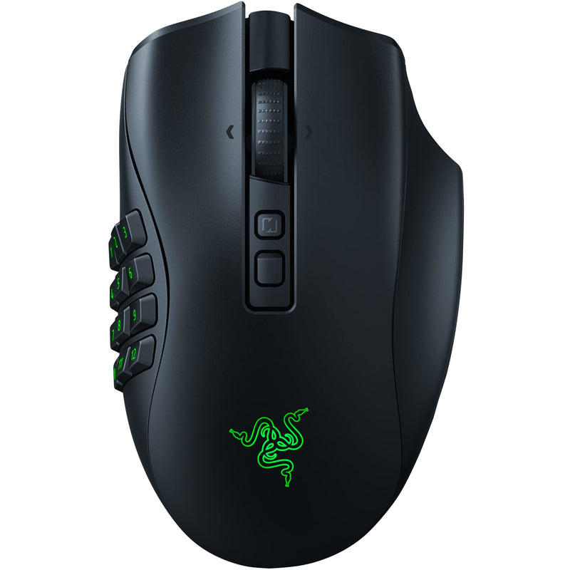 Razer Naga V2 Pro - MMO Wireless Gaming Mouse with HyperScroll Pro Wheel (3 Swappable Side Plates, HyperSpeed Wireless, Focus Pro 30K Optical Sensor, Optical Mouse Switches Gen-3, Bluetooth) Black