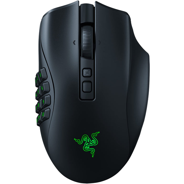 Razer Naga V2 Pro - MMO Wireless Gaming Mouse with HyperScroll Pro Wheel (3 Swappable Side Plates, HyperSpeed Wireless, Focus Pro 30K Optical Sensor, Optical Mouse Switches Gen-3, Bluetooth) Black
