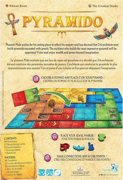 Synapses Games | Pyramido | Family Games | Ages 8+ | 2-4 Players | 45 Minutes Playing Time