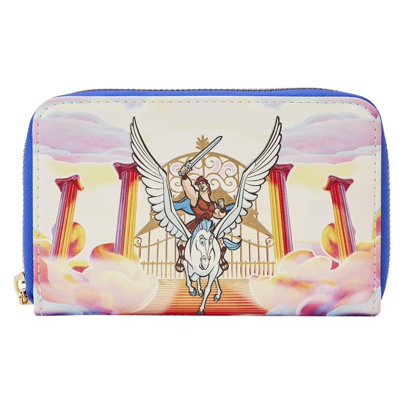 Loungefly Hercules Mount Olympus Golden Gates Zip Around Wallet, Multicolor, Zip Around Wallet