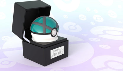 The Wand Company Net Ball Authentic Replica - Realistic, Electronic, Die-Cast Poke Ball with Ball and Display Case Light Features Officially Licensed by Pokemon