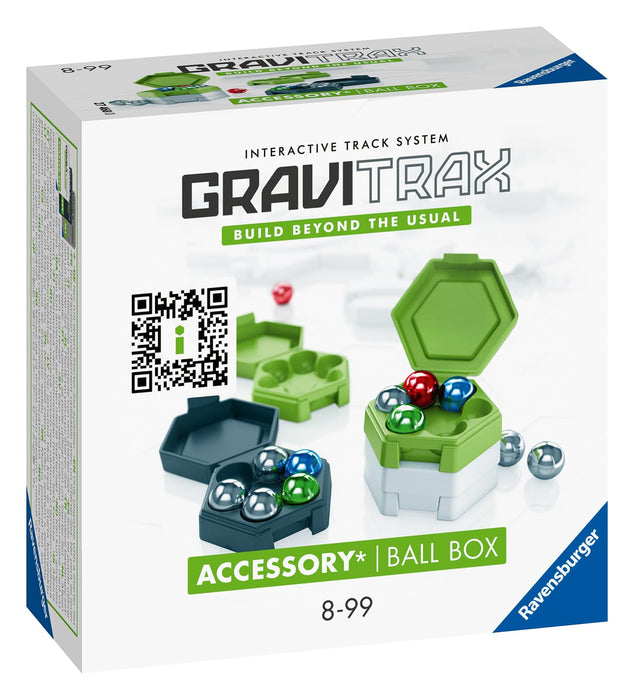 Ravensburger GraviTrax Accessory Ball Box - Ideales Zubehör für spektakuläre Kugelbahnen, Konstruktionsspielzeug für Kinder ab 8 Jahren