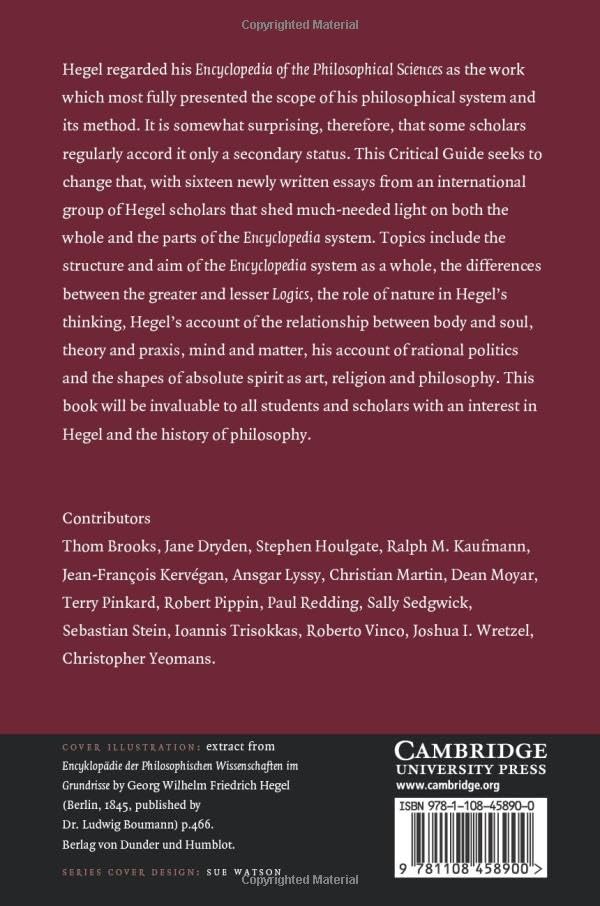 Hegel's Encyclopedia of the Philosophical Sciences