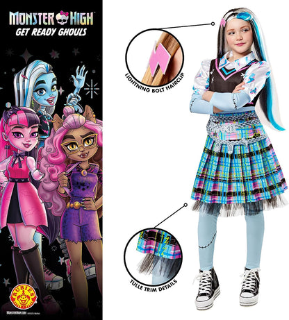 Rubie's Official Monster High Frankie Stein Deluxe Girls Costume, Kids Fancy Dress
