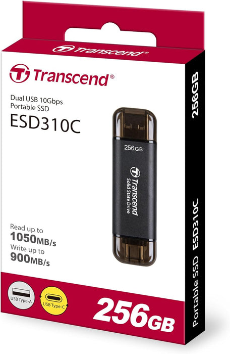 Transcend 256GB External SSD ESD310C USB 10Gbps