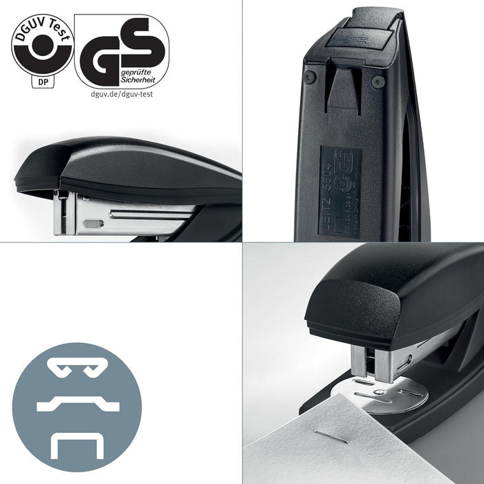 Leitz NeXXt Recycle Tacker für Büro & Schule, 30 Blatt, Tackerklammern & Heftklammerentferner, 100 % recyclebar, umweltfreundlich, Recycle-Sortiment, Blau, 56040035