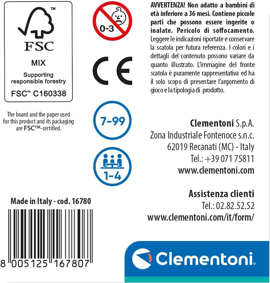 Clementoni Freeze 1-Gioco da Tavolo Brain Teaser, Cubi Rompicapo, Osservazione e Logica, 1-4 Giocatori-Made in Italy, Colore Italiano, 16780