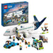 LEGO 60367 City Passenger Aeroplane Toy Building Set, Large Plane Model with Airport Ground Crew Vehicles: Apron Bus, Pushback Tug, Catering Loader, Baggage Truck plus 9 Minifigures