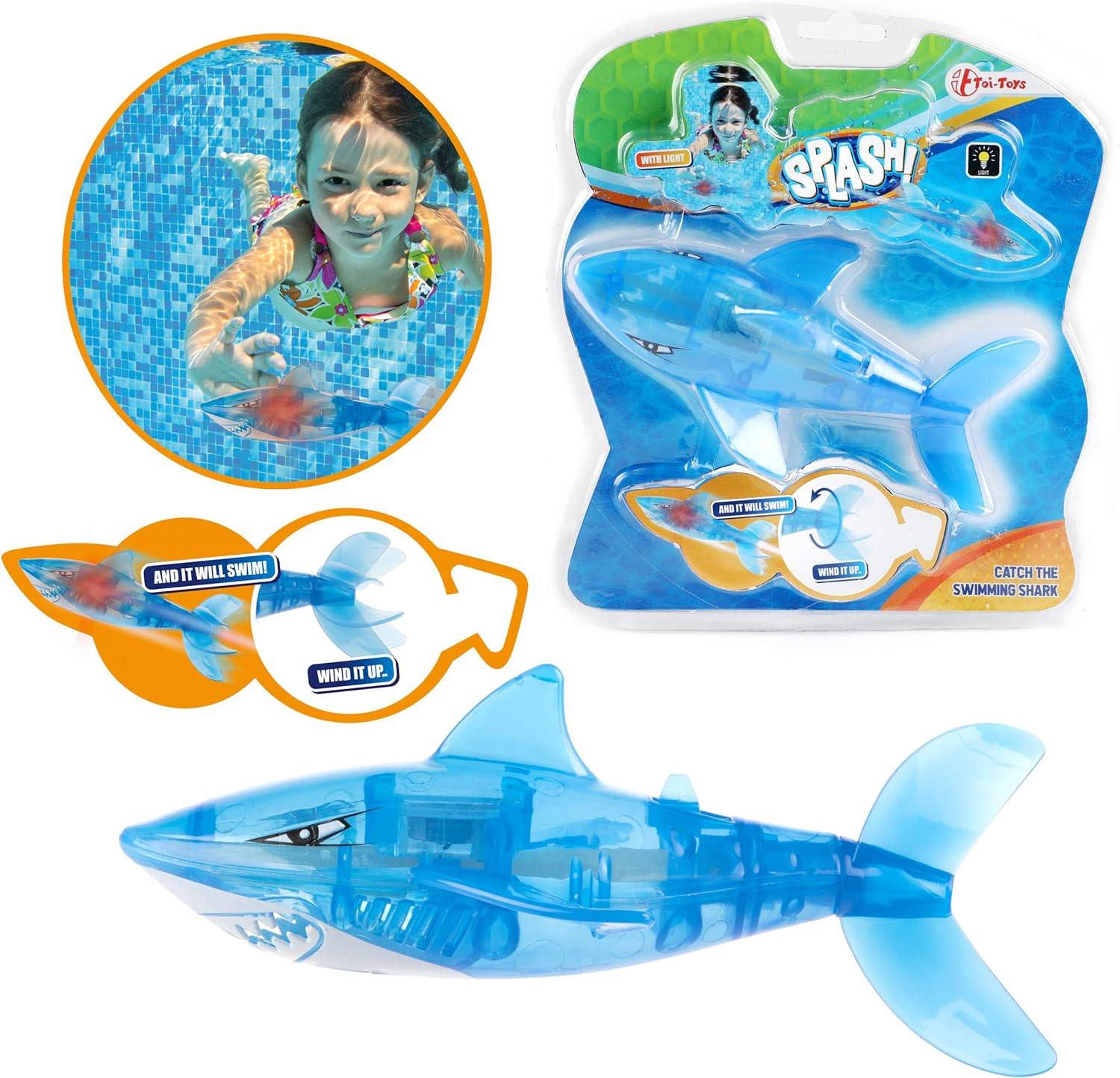 Toi-Toys duikerhai Splash met helder junior blauw