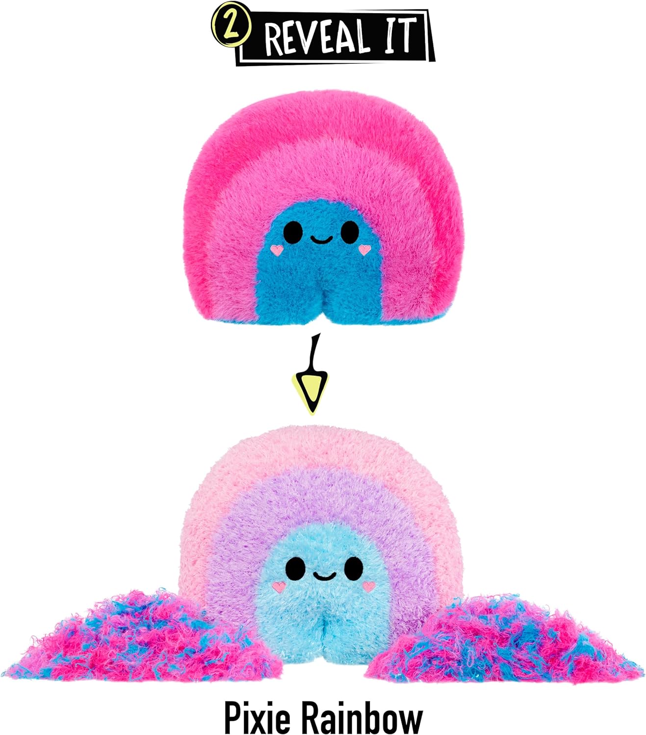 Fluffie Stuffiez Large Collectible Plush - RAINBOW - Suprise Reveal Unboxing with ASMR Fidget DIY Fur Pulling, Ultrasoft Fluff - Great for Kids Ages 4+
