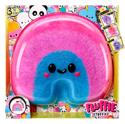 Fluffie Stuffiez Large Collectible Plush - RAINBOW - Suprise Reveal Unboxing with ASMR Fidget DIY Fur Pulling, Ultrasoft Fluff - Great for Kids Ages 4+