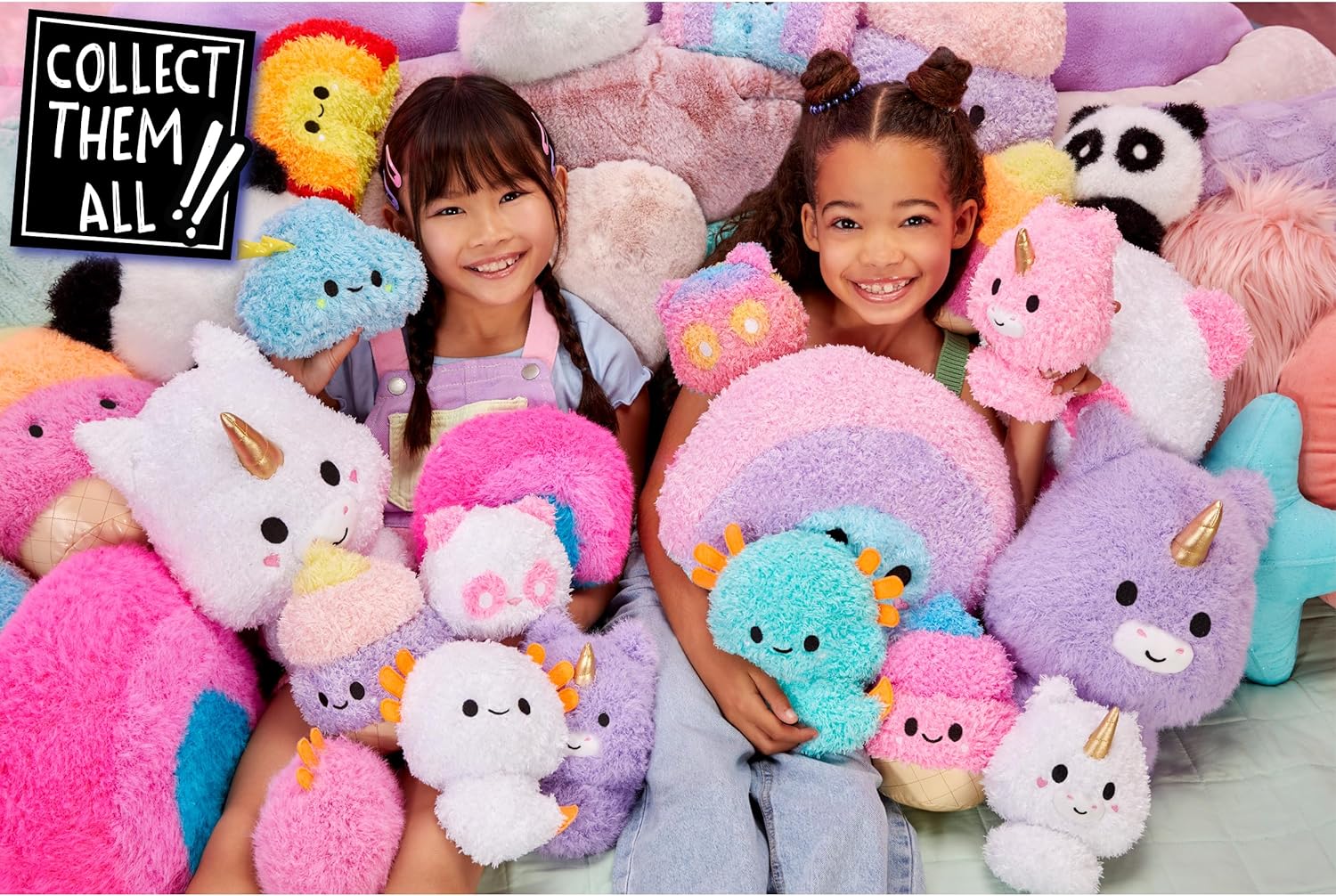 Fluffie Stuffiez Grande Peluche à Collectionner - Unicorn - Déballage Surprise avec ASMR, Fidget, DIY Rembourrage à Retirer, Peluche Ultra-Douce - Idéal pour Les Enfants de 4 Ans et Plus