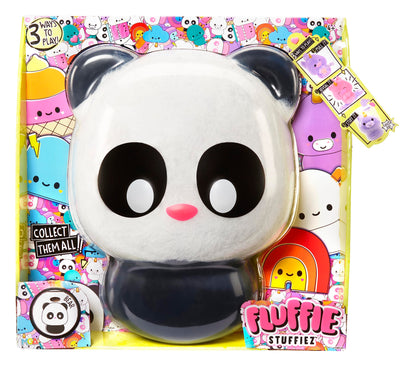 Fluffie Stuffiez Large Collectible Plush - PANDA - Suprise Reveal Unboxing with ASMR Fidget DIY Fur Pulling, Ultrasoft Fluff - Great for Kids Ages 4+