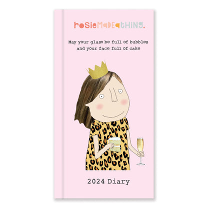 Portico Designs 2024 Rosie Made a Thing Slim Diary Week to View