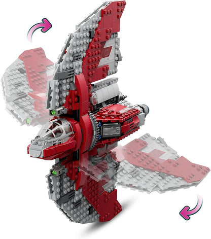 LEGO 75362 Star Wars Ahsoka Tano's T-6 Jedi Shuttle Set, Buildable Toy Starship with 4 Minifigures & 75325 Star Wars The Mandalorian's N-1 Starfighter Building Toy, The Book of Boba Fett