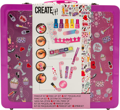 Create It! - 84512 - Complete make-upset voor meisjes - In draagbare koffer (16-delig