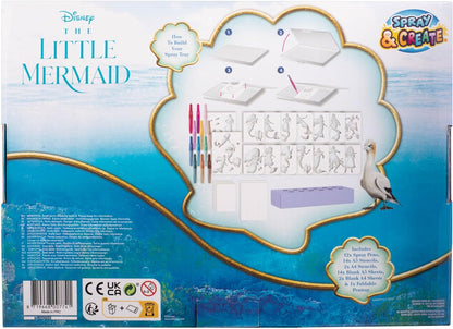 Disney - The Little Mermaid - Spray Pen Set - Colouring Pens for Children - Colouring Set with Colouring Pencils and Colouring Pages