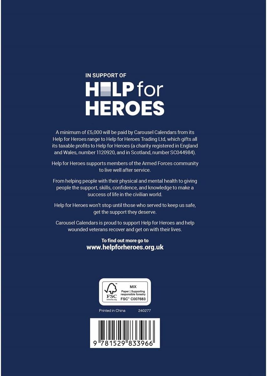 CAROUSEL CALENDARS Help For Heroes A5 Diary 2024
