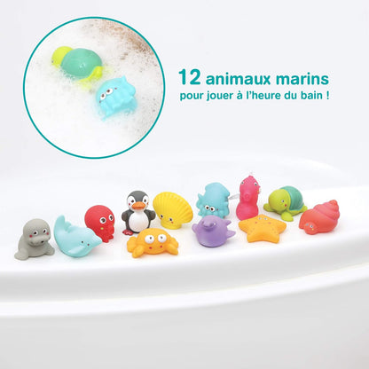 Plastic bath toys by Ludi | from 10 months - set of 12 | Watering toys!