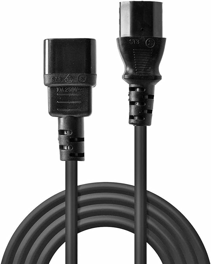 LINDY 30332 Verlängerungskabel Sektor IEC 3 m Schwarz