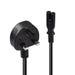 LINDY 3 m UK 3 Pin Plug To IEC C7 Mains Power Cable - Black