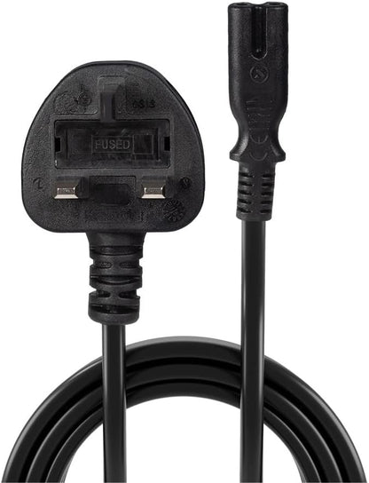 LINDY 3 m UK 3 Pin Plug To IEC C7 Mains Power Cable - Black