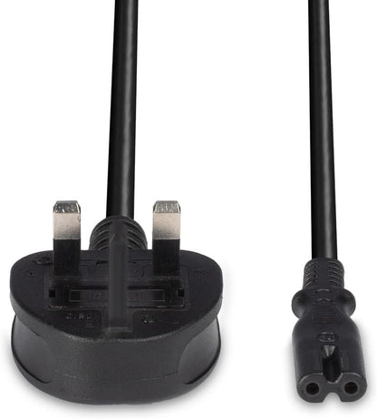 LINDY 3 m UK 3 Pin Plug To IEC C7 Mains Power Cable - Black