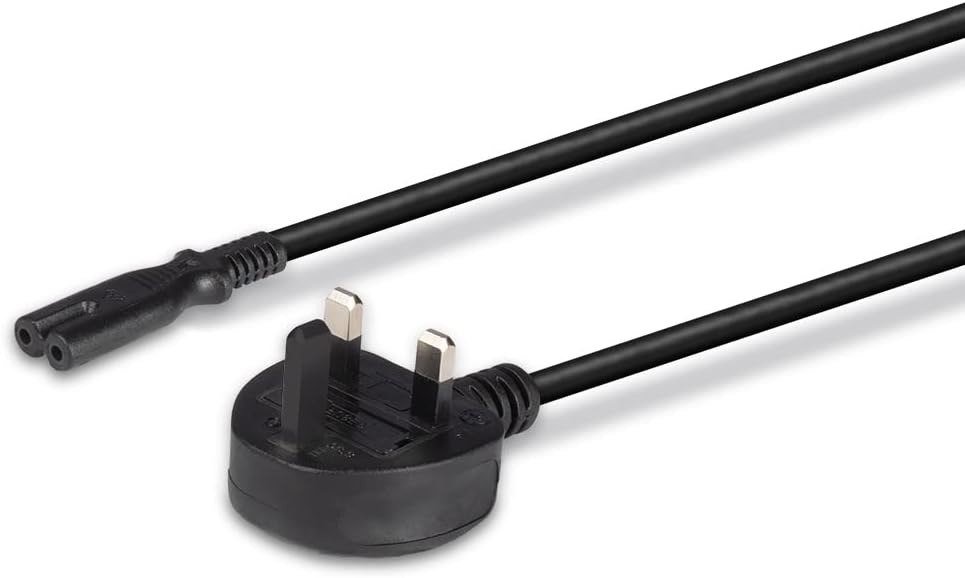 LINDY 3 m UK 3 Pin Plug To IEC C7 Mains Power Cable - Black