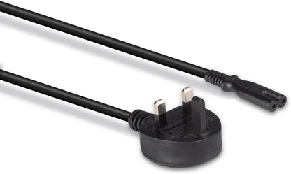 LINDY 3 m UK 3 Pin Plug To IEC C7 Mains Power Cable - Black