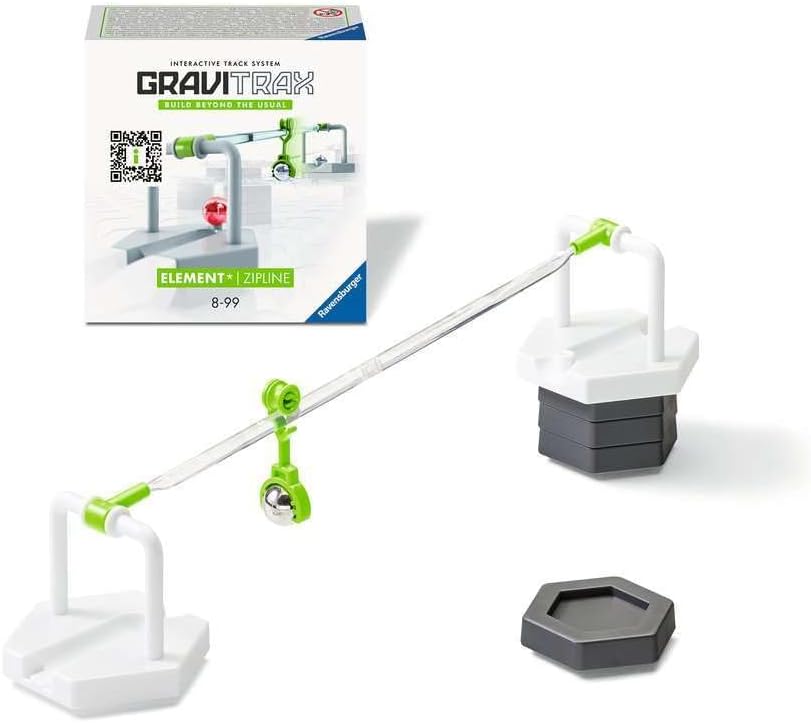 Ravensburger GraviTrax Element Zipline 27472 - Erweiterung für Deine Kugelbahn - Murmelbahn und Konstruktionsspielzeug ab 8 Jahre
