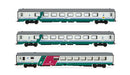 Rivarossi HR4359 FS 3er Pack IC 507 530 Sila Torino-Reggio C 2X Gran Rolling Stock - Coaches