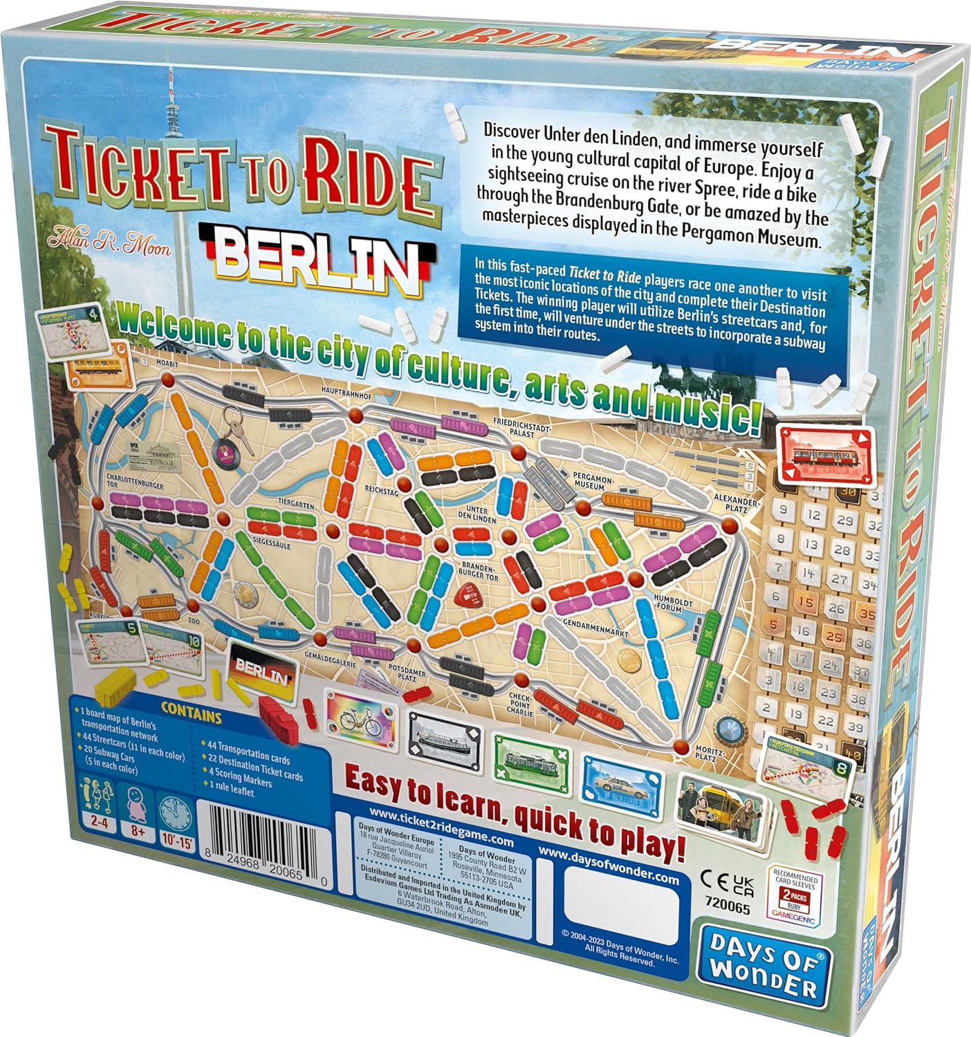 Days of Wonder | Ticket To Ride Berlin | Board Game | Ages 8+ | 2-4 Players | 10-15 Minutes Playing Time