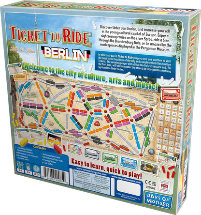 Days of Wonder | Ticket To Ride Berlin | Board Game | Ages 8+ | 2-4 Players | 10-15 Minutes Playing Time